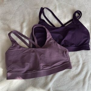 Lululemon Energy Bra Duo - Plum & Mauve Purple